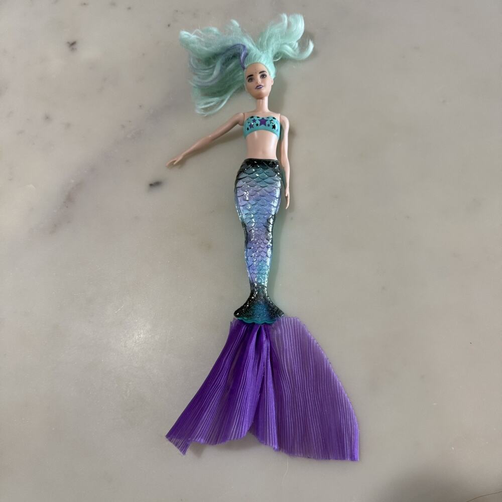 Mattel Barbie Mermaid Doll Long Hair With Blue Purple